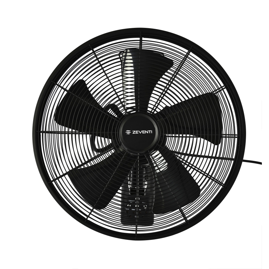 ZEVENTI - Sieninis ventiliatorius FREEZE 50W/230V diametras 40 cm juoda + nuotolinio valdymo pultas