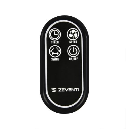 ZEVENTI - Sieninis ventiliatorius FREEZE 50W/230V diametras 40 cm juoda + nuotolinio valdymo pultas