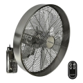 ZEVENTI - Sieninis ventiliatorius FREEZE 50W/230V diametras 40 cm matinis chromas + nuotolinio valdymo pultas