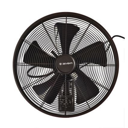 ZEVENTI - Sieninis ventiliatorius FREEZE 50W/230V diametras 40 cm juoda/ruda + nuotolinio valdymo pultas