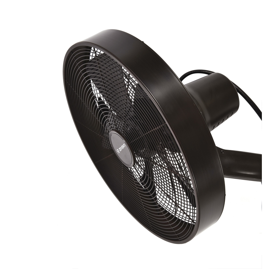 ZEVENTI - Sieninis ventiliatorius FREEZE 50W/230V diametras 40 cm juoda/ruda + nuotolinio valdymo pultas