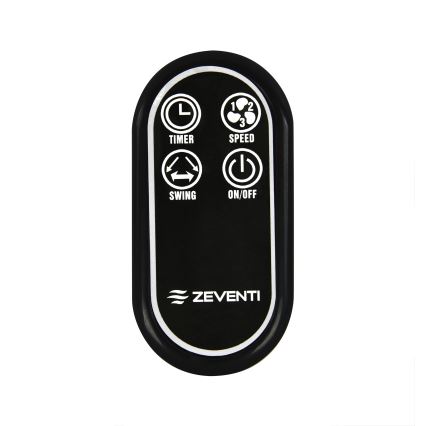 ZEVENTI - Sieninis ventiliatorius FREEZE 50W/230V diametras 40 cm juoda/ruda + nuotolinio valdymo pultas