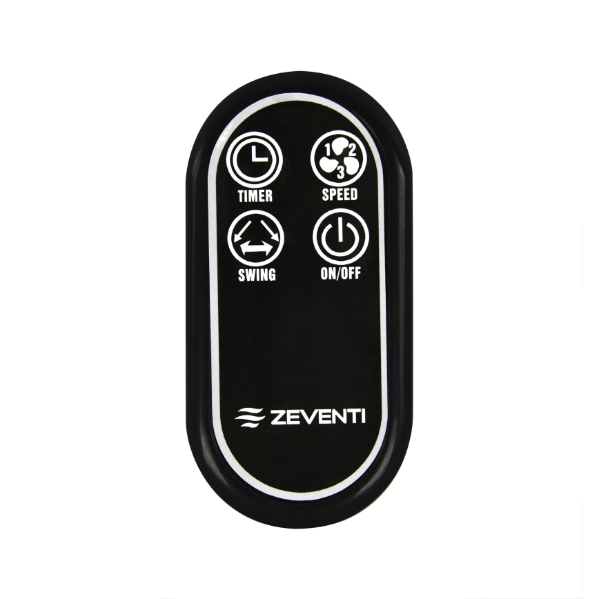 ZEVENTI - Sieninis ventiliatorius FREEZE 50W/230V diametras 40 cm juoda/ruda + nuotolinio valdymo pultas