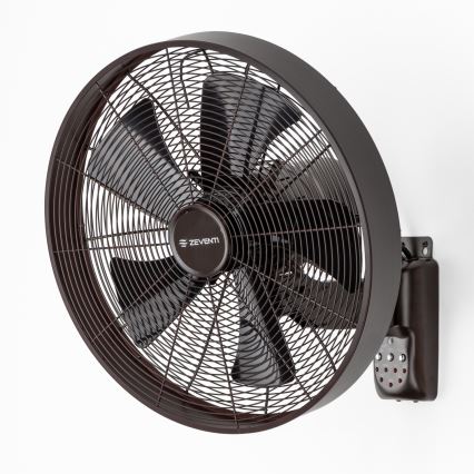 ZEVENTI - Sieninis ventiliatorius FREEZE 50W/230V diametras 40 cm juoda/ruda + nuotolinio valdymo pultas