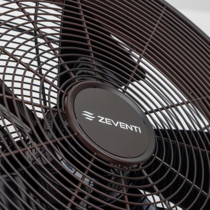 ZEVENTI - Sieninis ventiliatorius FREEZE 50W/230V diametras 40 cm juoda/ruda + nuotolinio valdymo pultas