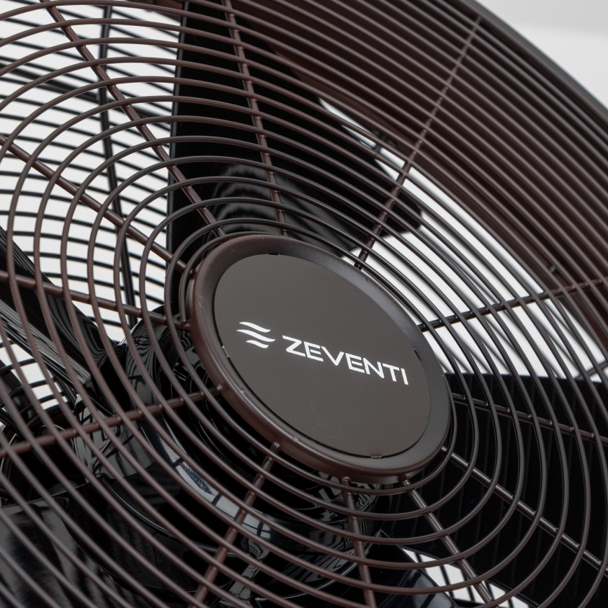 ZEVENTI - Sieninis ventiliatorius FREEZE 50W/230V diametras 40 cm juoda/ruda + nuotolinio valdymo pultas