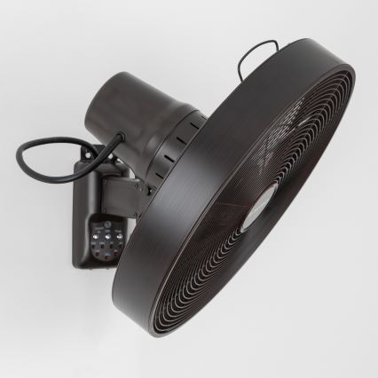 ZEVENTI - Sieninis ventiliatorius FREEZE 50W/230V diametras 40 cm juoda/ruda + nuotolinio valdymo pultas