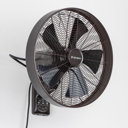 ZEVENTI - Sieninis ventiliatorius FREEZE 50W/230V skersm. 45 cm juoda/ruda + nuotolinis valdymas