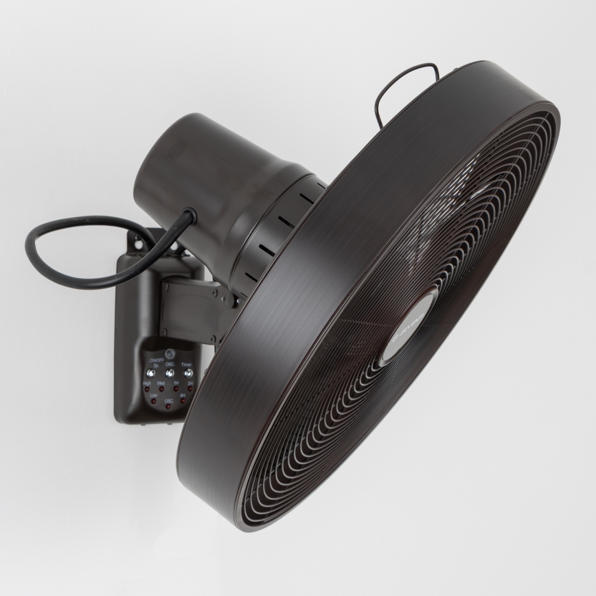ZEVENTI - Sieninis ventiliatorius FREEZE 50W/230V skersm. 45 cm juoda/ruda + nuotolinis valdymas
