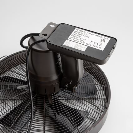 ZEVENTI - Sieninis ventiliatorius FREEZE 50W/230V skersm. 45 cm juoda/ruda + nuotolinis valdymas