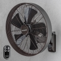 ZEVENTI - Sieninis ventiliatorius FREEZE 50W/230V skersm. 45 cm juoda/ruda + nuotolinis valdymas