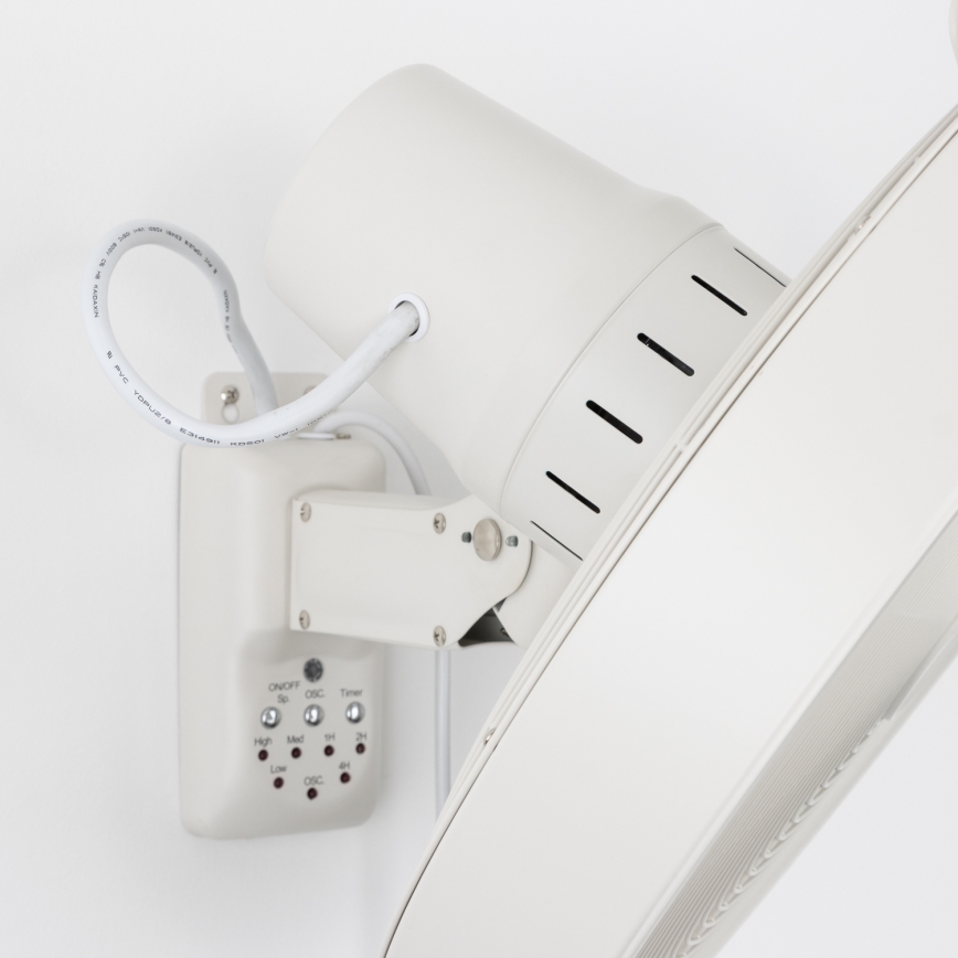 ZEVENTI - Sieninis ventiliatorius FREEZE 50W/230V Ø 45 cm baltas + nuotolinis valdymas