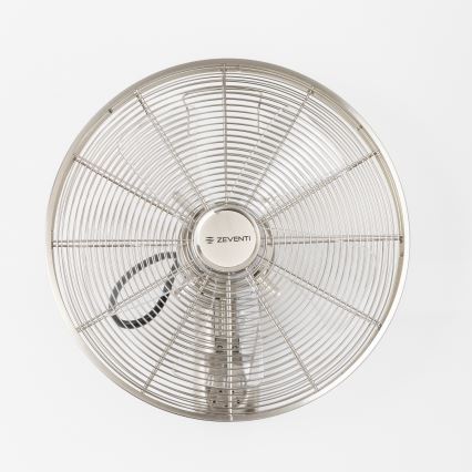 ZEVENTI - Sieninis ventiliatorius FREEZE 50W/230V Ø 45 cm matinis chromas + su nuotoliniu pultu