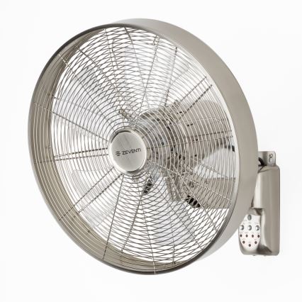 ZEVENTI - Sieninis ventiliatorius FREEZE 50W/230V Ø 45 cm matinis chromas + su nuotoliniu pultu