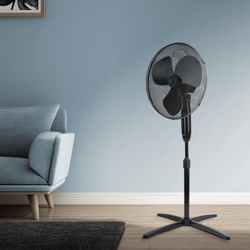 ZEVENTI - Pastatomas ventiliatorius FLOW 40W/230V 120 cm juoda
