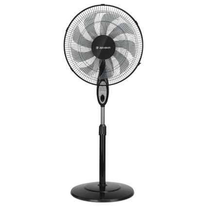 ZEVENTI - Pastatomas ventiliatorius FLOW 55W/230V 130 cm juodas + su nuotoliniu pulteliu