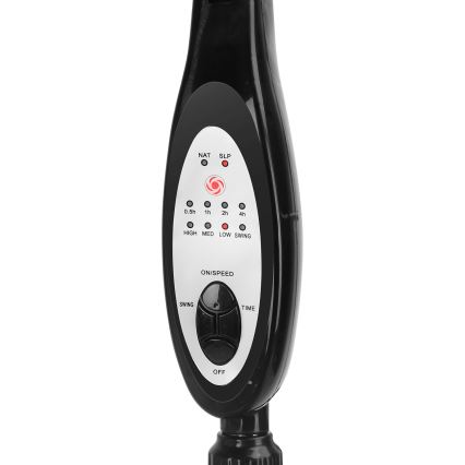 ZEVENTI - Pastatomas ventiliatorius FLOW 55W/230V 130 cm juodas + su nuotoliniu pulteliu