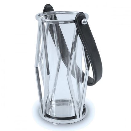 Žibintas FRAGIL 26 cm blizgus chromas/juoda