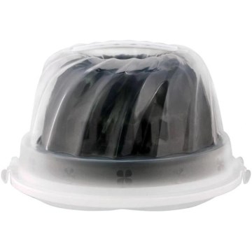 Žiedinė kepimo forma biskvitui su padėklu ir dangčiu TORO juoda