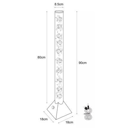 Zuma Line - LED RGB stovėjanti lempa LED/3,6W/5V