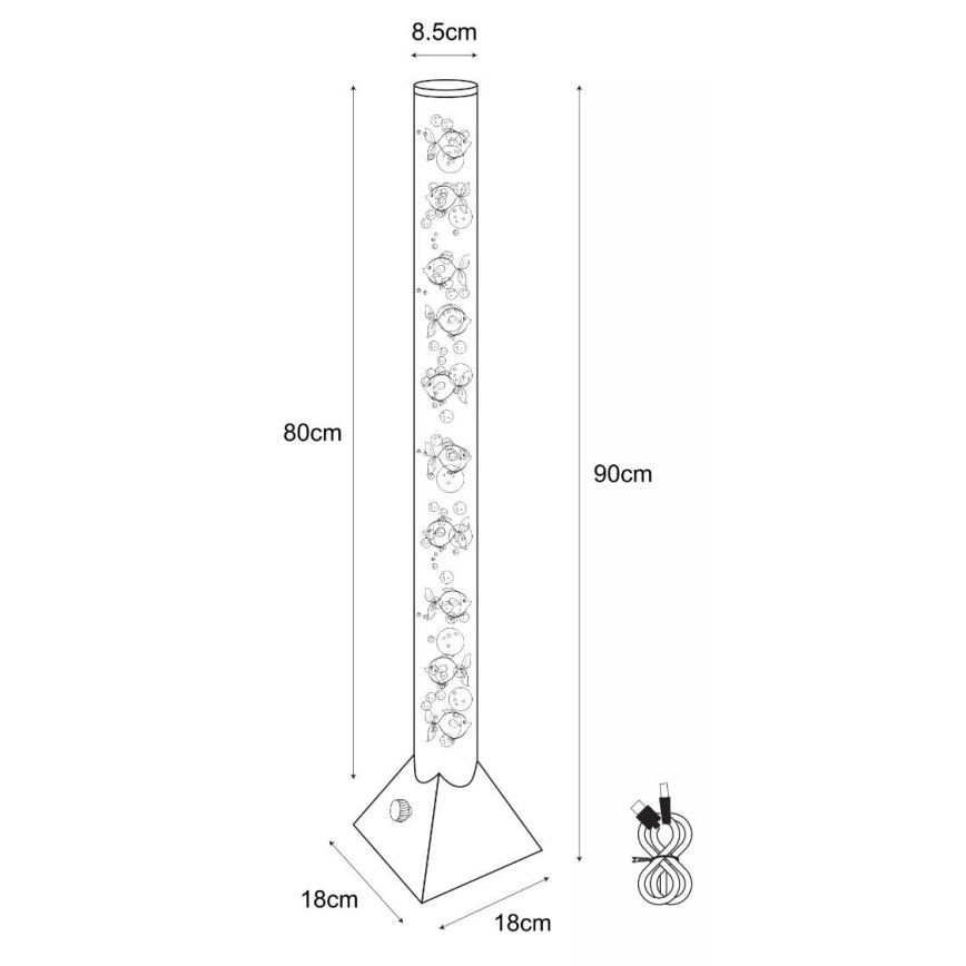 Zuma Line - LED RGB stovėjanti lempa LED/3,6W/5V
