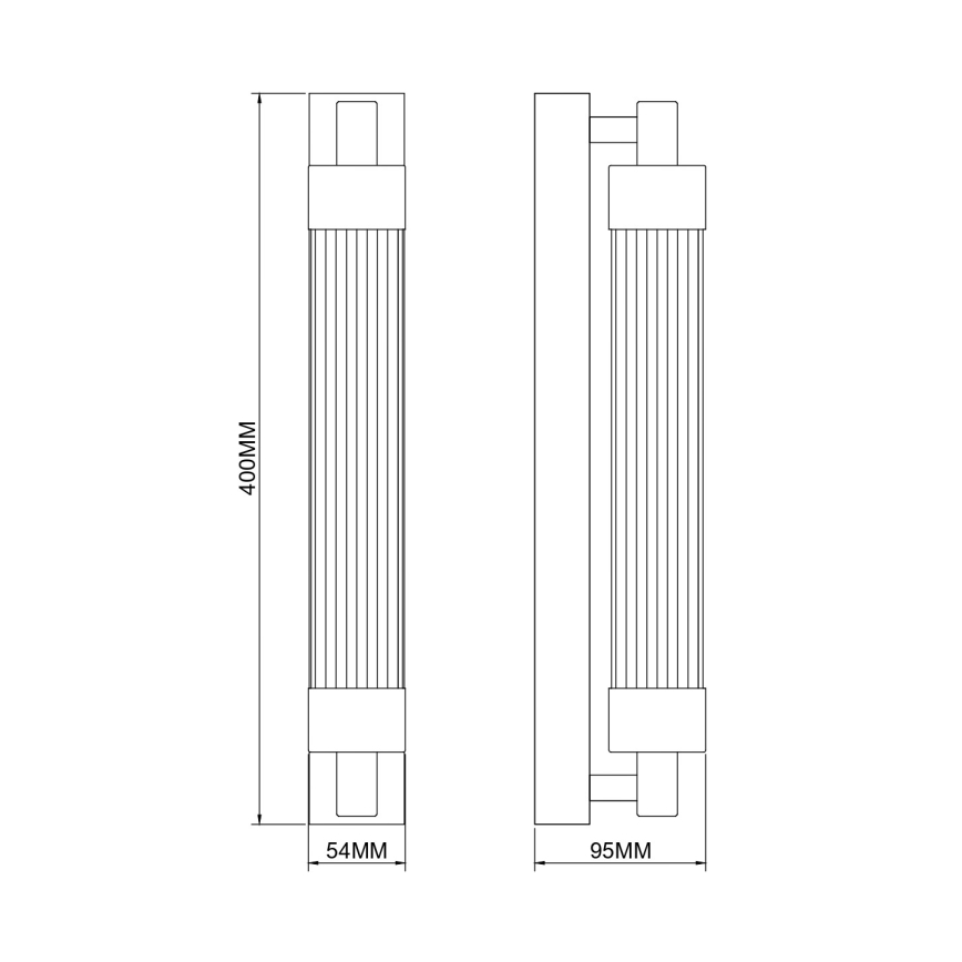 Zuma Line - LED sieninis šviestuvas LED/8W/230V žalvaris