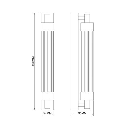 Zuma Line - LED sieninis šviestuvas LED/8W/230V juodas