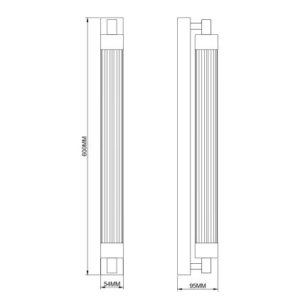 Zuma Line - LED sieninis šviestuvas LED/14W/230V juodas