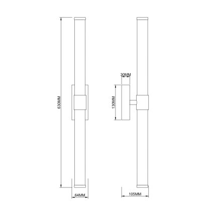 Zuma Line - LED sieninis šviestuvas LED/12W/230V žalvaris