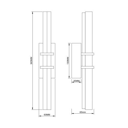 Zuma Line - LED sieninis šviestuvas LED/8W/230V auksinis