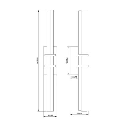 Zuma Line - LED sieninis šviestuvas LED/10W/230V auksinis