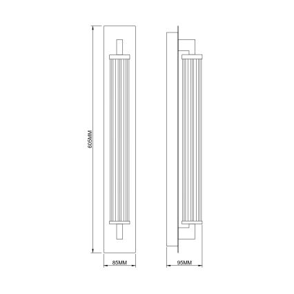 Zuma Line - LED sieninis šviestuvas LED/13W/230V auksinis