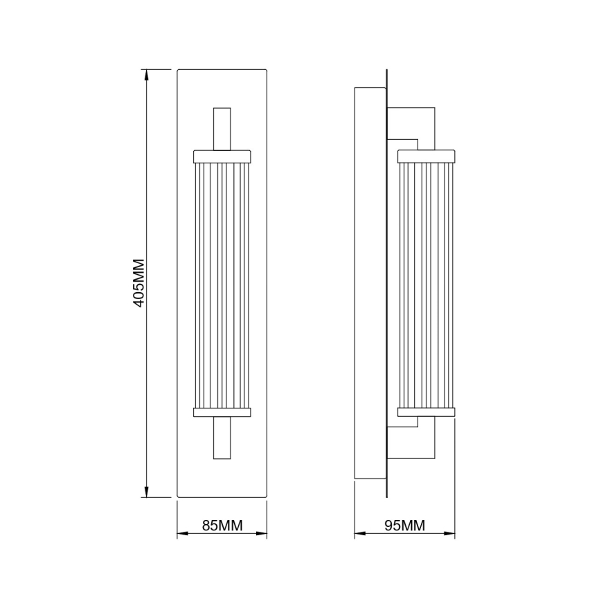 Zuma Line - LED sieninis šviestuvas LED/8W/230V auksinis