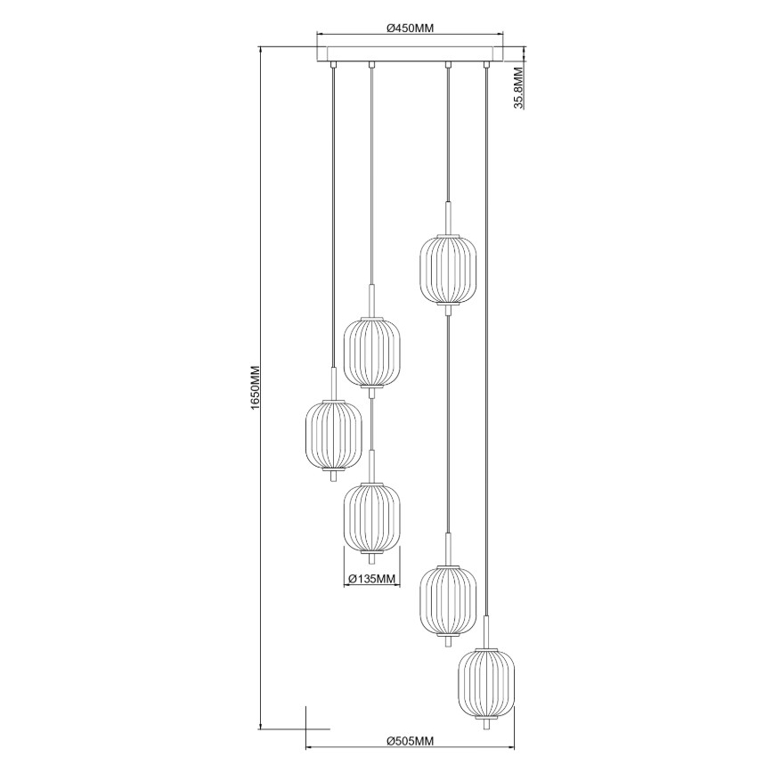Zuma Line - pakabinama LED liustra su laidu LED/34W/230V skersmuo 50,5 cm auksinė