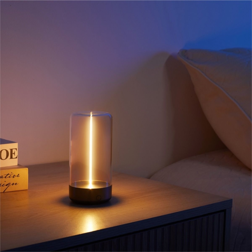 Zuma Line - LED Pritemdomas įkraunamas stalinis šviestuvas LED/0,5W/230V juoda IP54