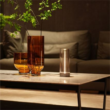 Zuma Line - LED Pritemdomas įkraunamas stalinis šviestuvas LED/1,2W/230V pilka IP54