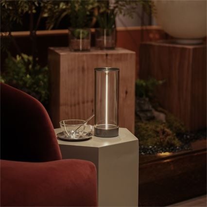 Zuma Line - LED Pritemdomas įkraunamas stalinis šviestuvas LED/1,2W/230V pilka IP54