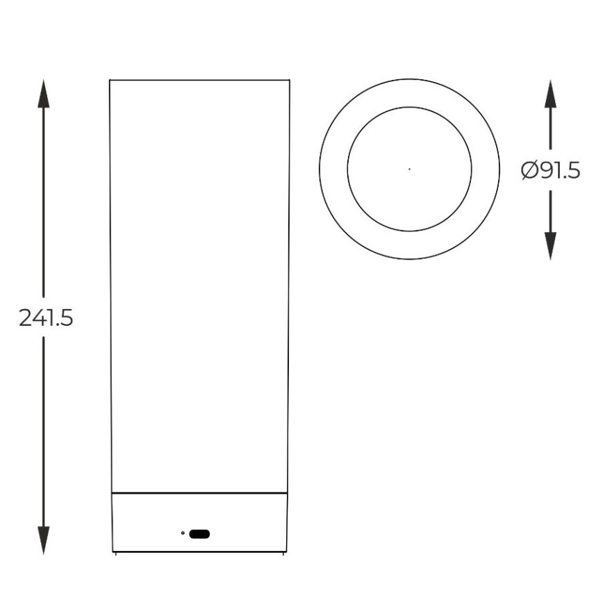 Zuma Line - LED Pritemdomas įkraunamas stalinis šviestuvas LED/1,2W/230V pilka IP54