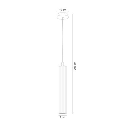 Zuma Line - Pakabinama liustra ant laido 1xE14/7W/230V aukso spalvos