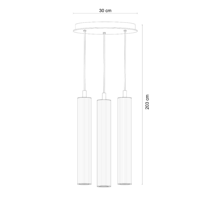 Zuma Line - Pakabinama liustra su laidu 3xE14/7W/230V auksinė