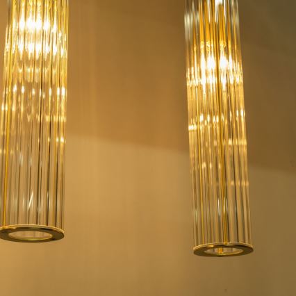 Zuma Line - aukso spalvos pakabinamas šviestuvas ant laido 4xE14/7W/230V