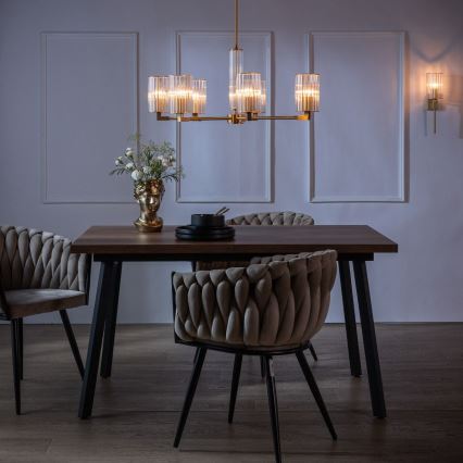 Zuma Line - Liustra ant strypo 7xE14/7W/230V auksinė