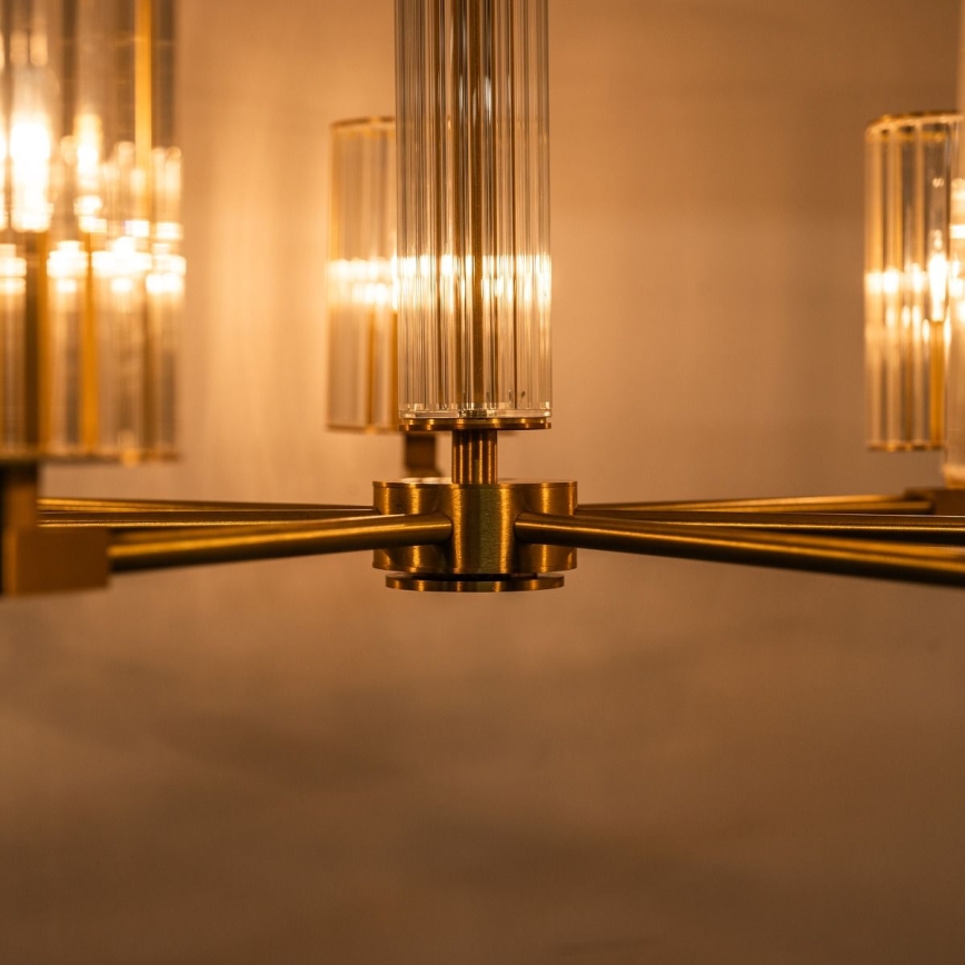 Zuma Line - Liustra ant strypo 7xE14/7W/230V auksinė