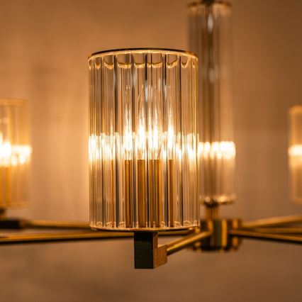 Zuma Line - Liustra ant strypo 7xE14/7W/230V auksinė