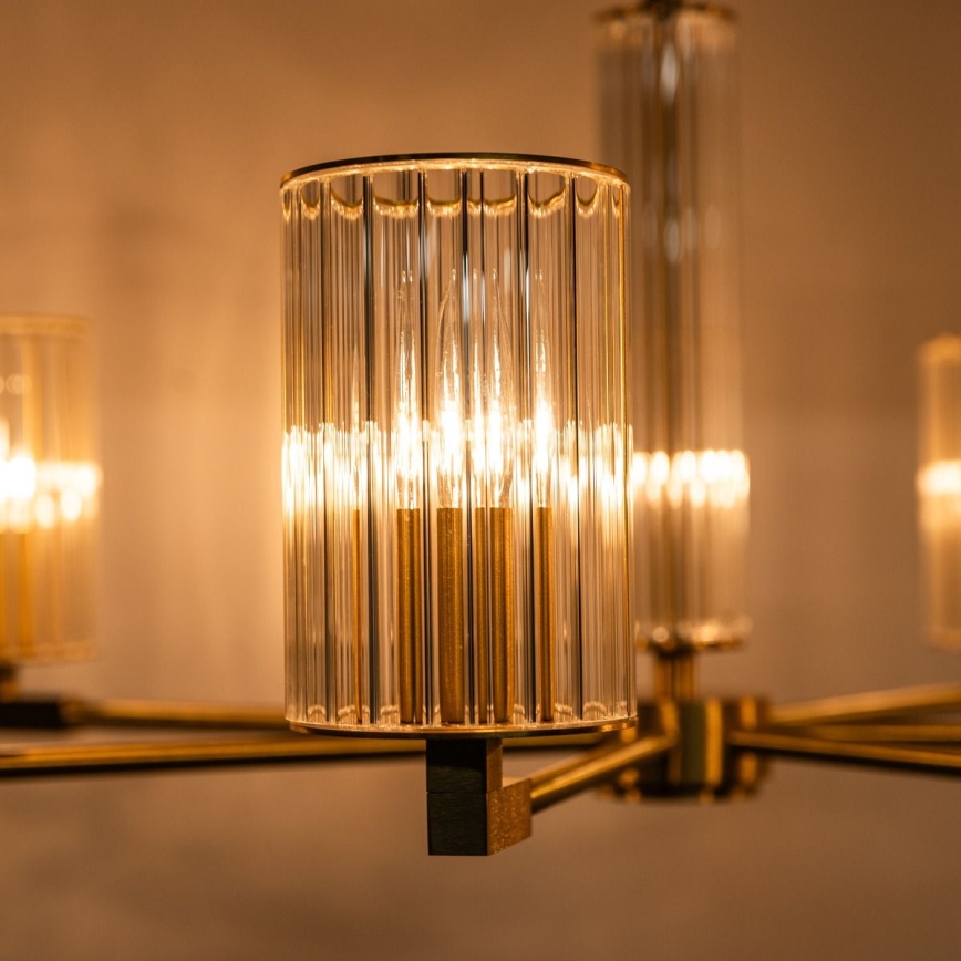 Zuma Line - Liustra ant strypo 7xE14/7W/230V auksinė