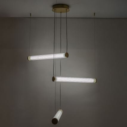 Zuma Line - Dimeriuojama LED pakabinama liustra ant laido LED/64W/230V 2700-6500K auksinė + nuotolinis valdymas