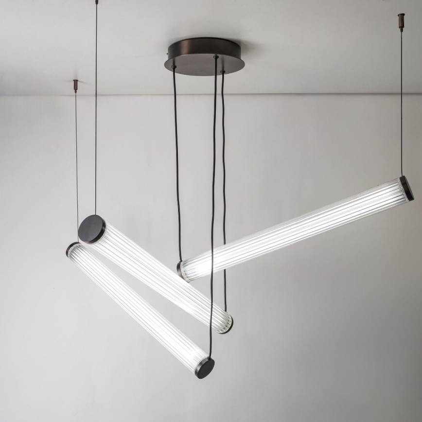 Zuma Line - LED reguliuojamas pakabinamas šviestuvas ant kabelio LED/64W/230V 2700-6500K juodos spalvos + nuotolinis valdymas