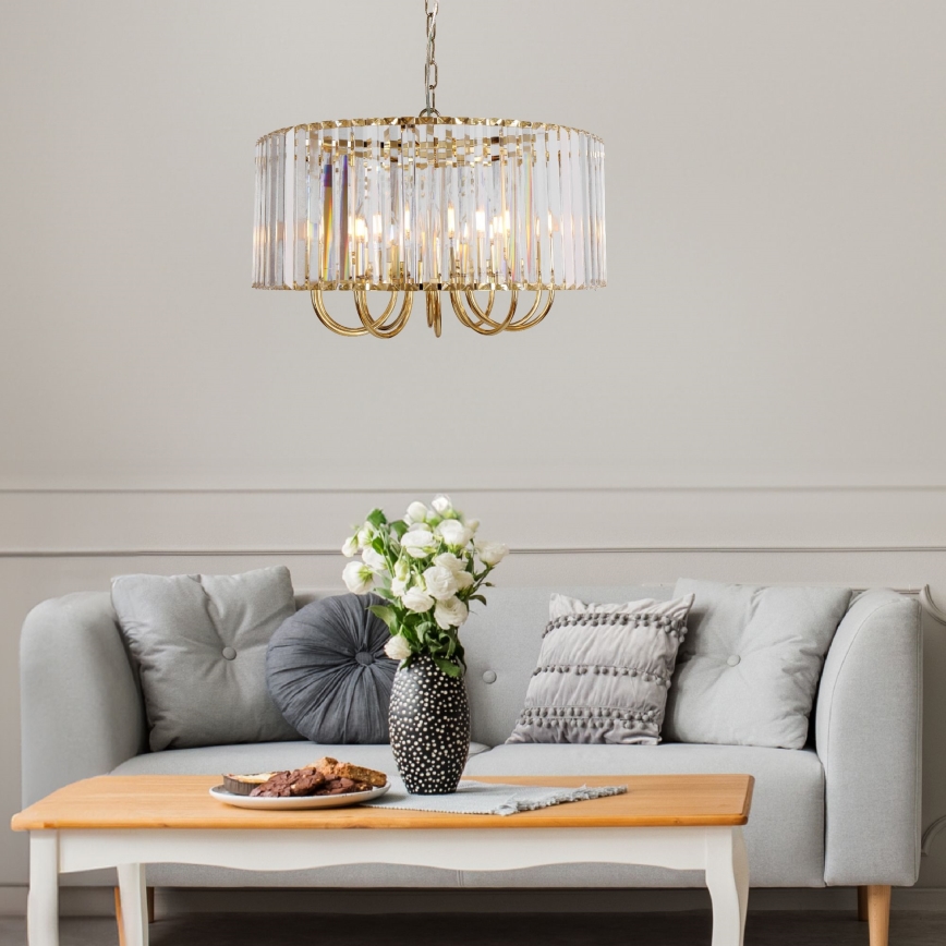 Zuma Line - Sietynas, kabinamas ant grandinės 6xE14/40W/230V auksas