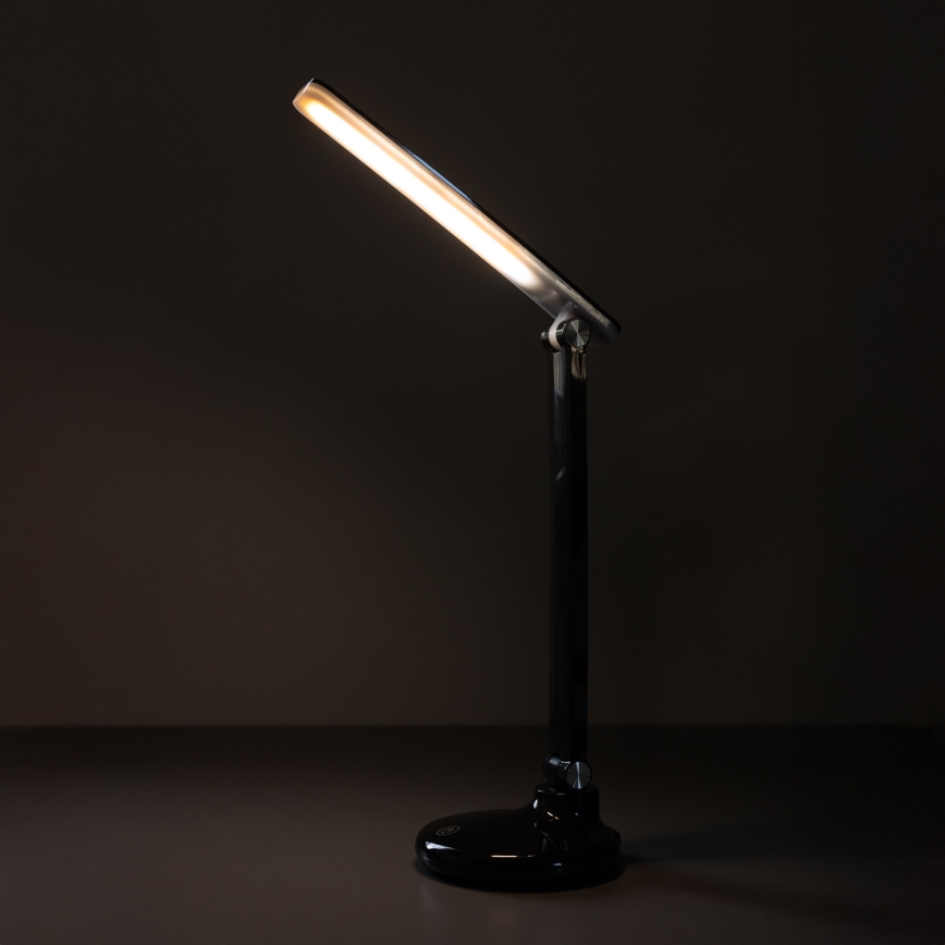 Zuma Line - LED Įkraunamas Stalinis šviestuvas LED/6W/1200 mAh 3000/4500/6000K CRI 90 juoda