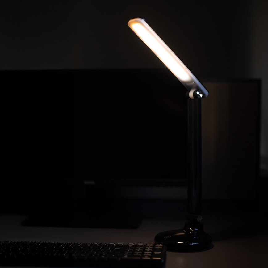 Zuma Line - LED Įkraunamas Stalinis šviestuvas LED/6W/1200 mAh 3000/4500/6000K CRI 90 juoda